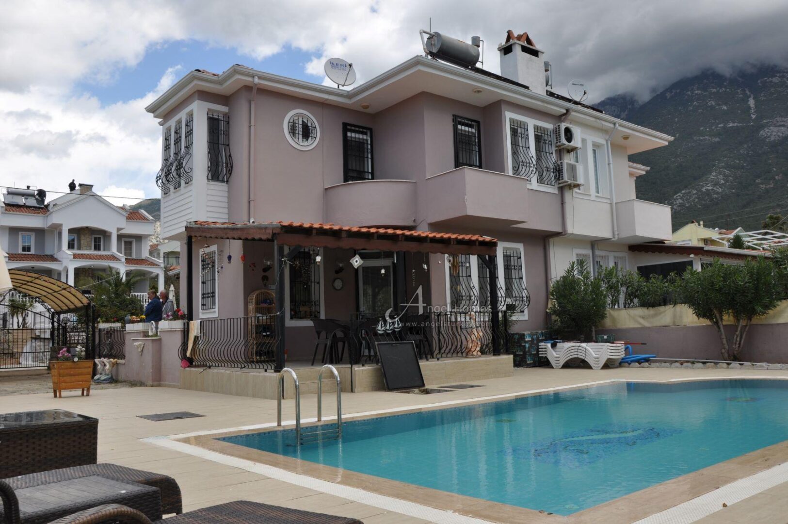 villa with a private pool