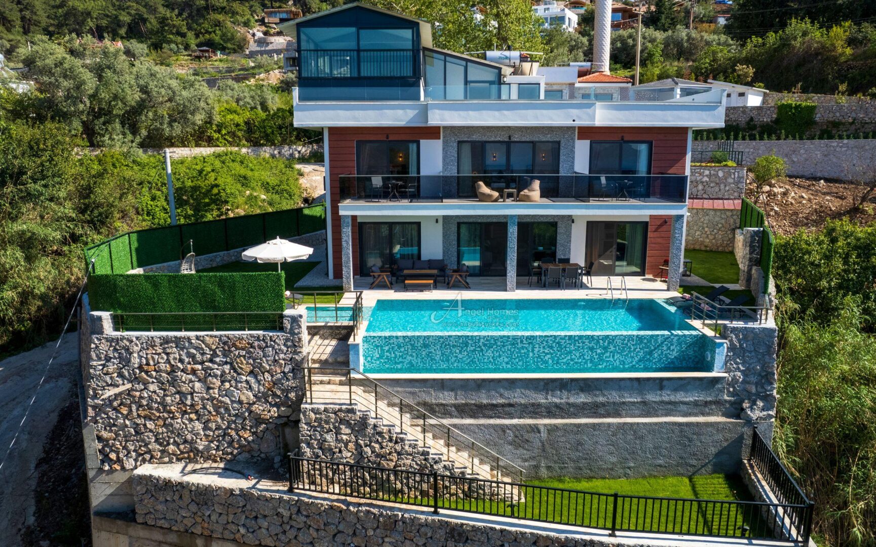 DJI_0636 AMAZING SEA-VIEW LUXURY VILLA IN FARALYA