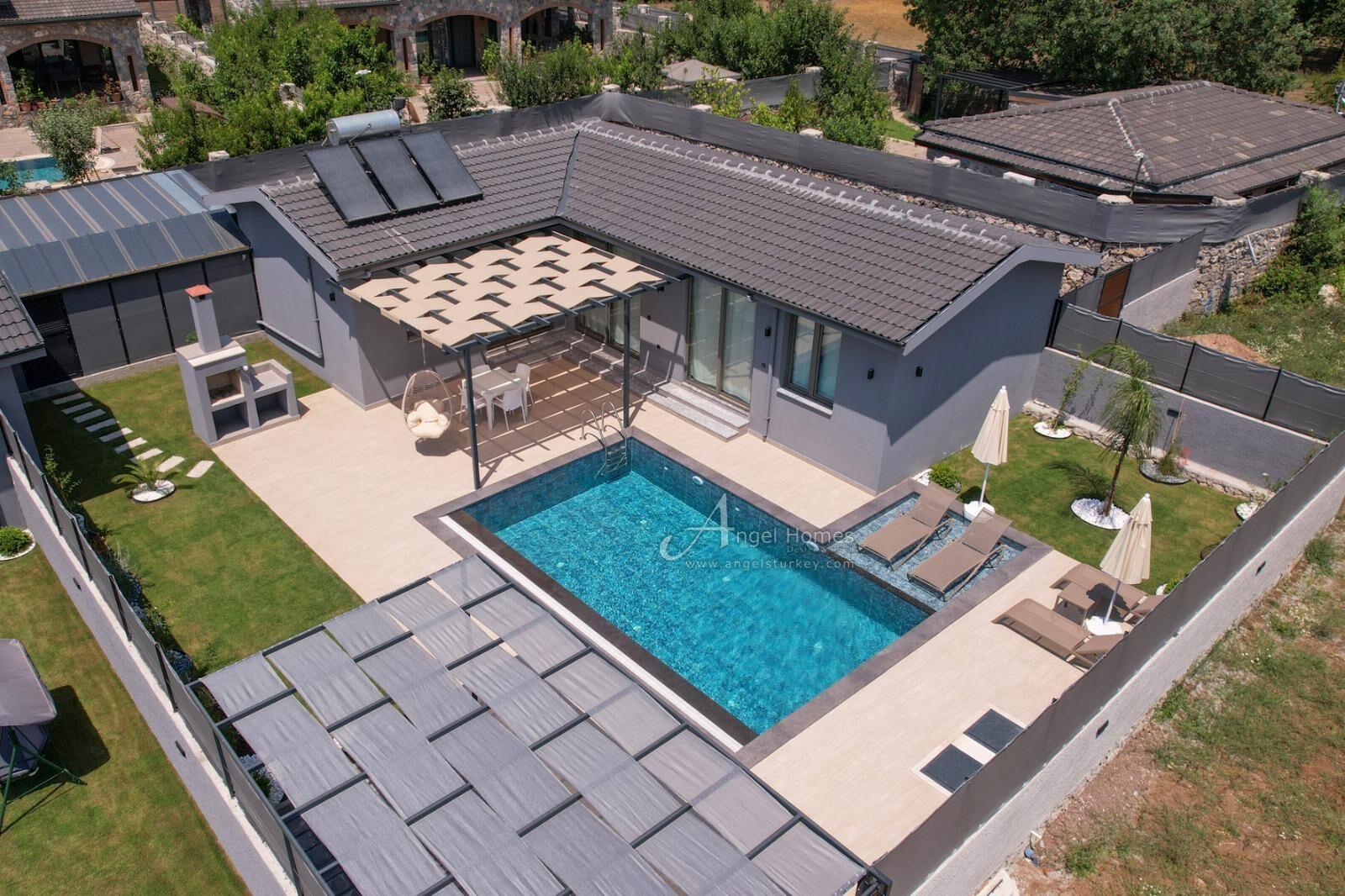 furnished villas with a pool in Kayakoy