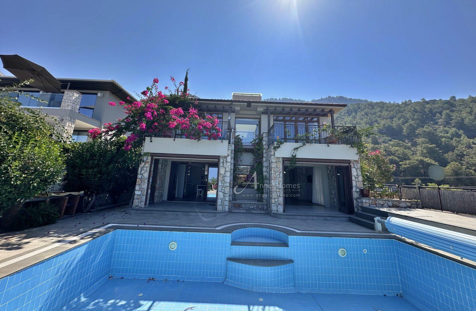 sea view villa for sale in Faralya