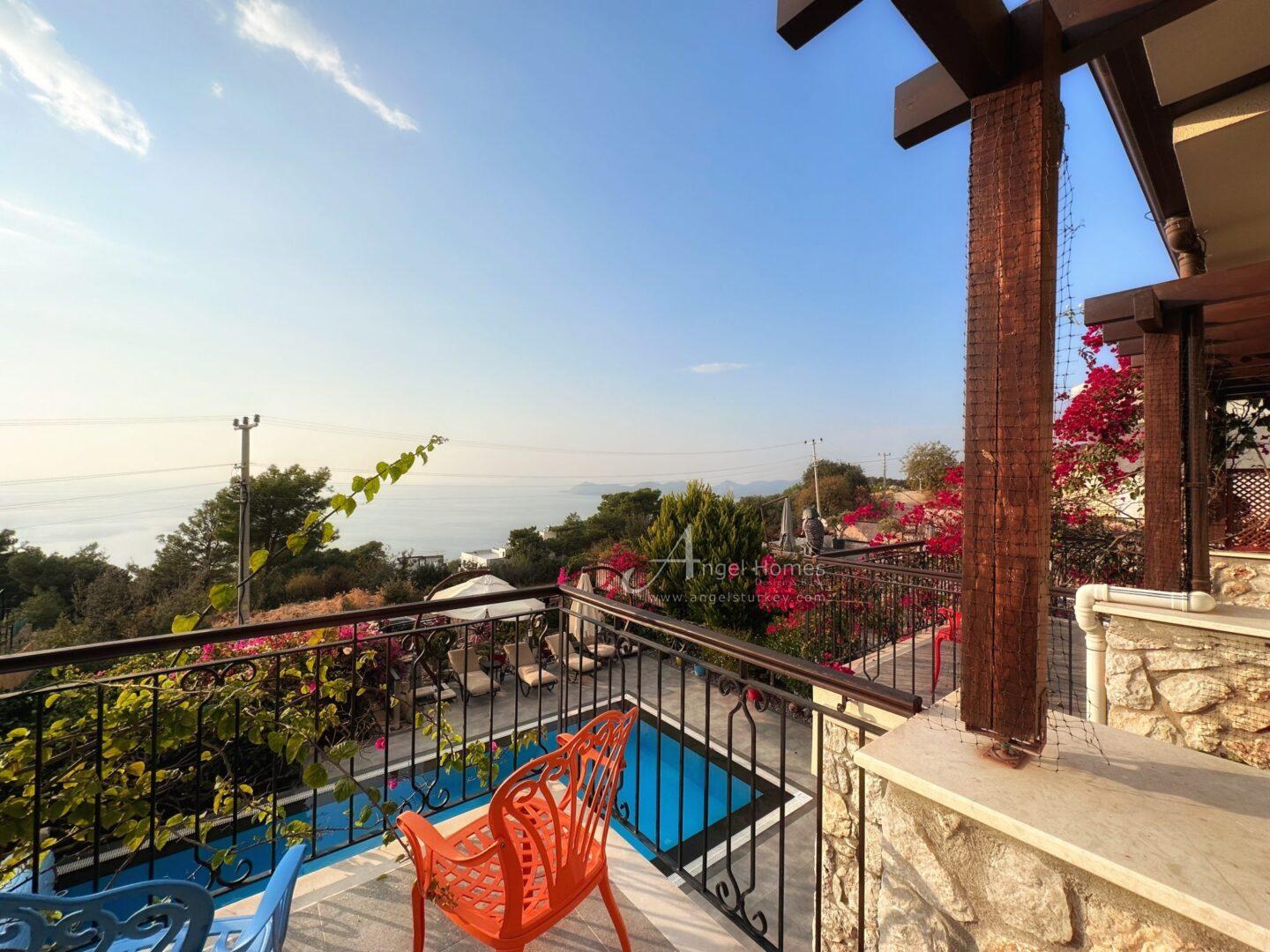 sea view villa for sale in faralya