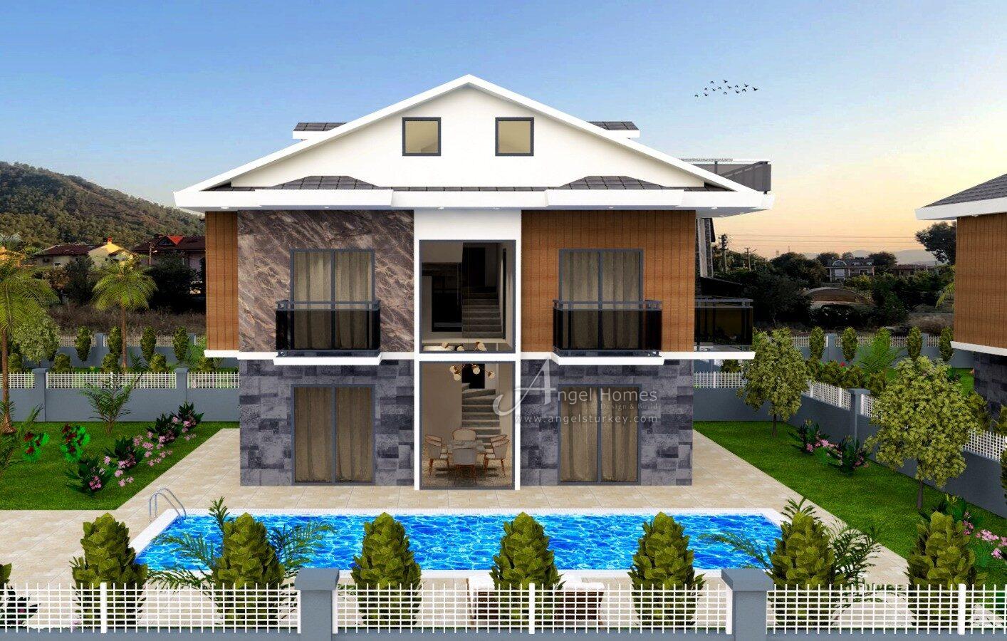 new villas for sale in Calis Beach Private 4-bed villas for sale in Calis