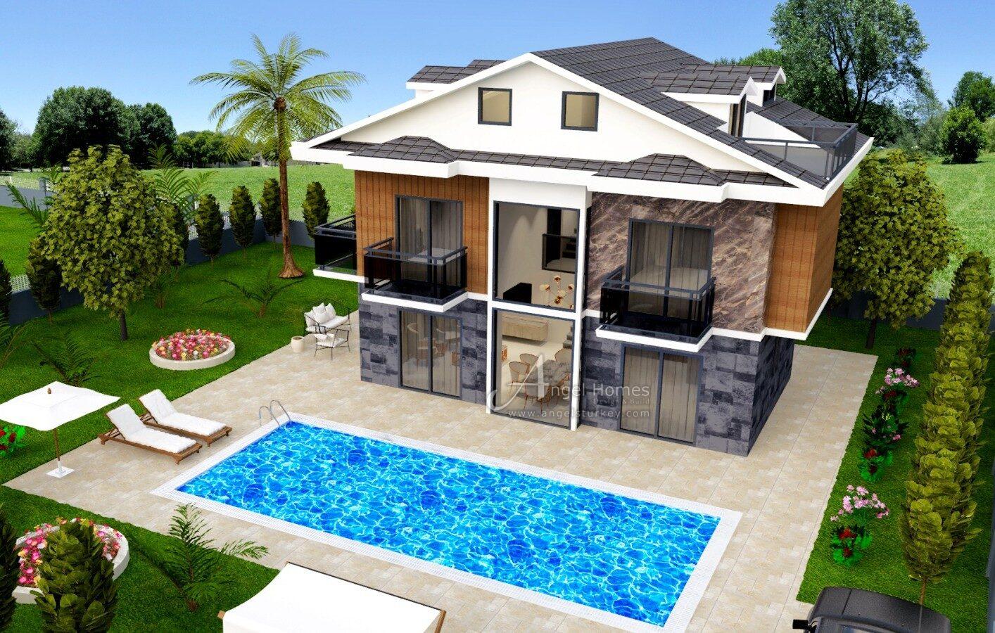 new luxury 4-bed villas for sale in Ovacik