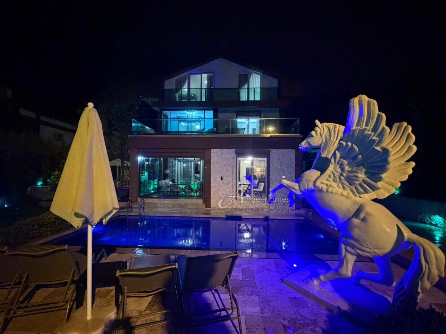 furnished 4-bedroom villa in Hisaronu