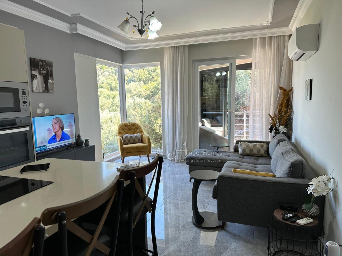 sea view apartment for sale in Fethiye